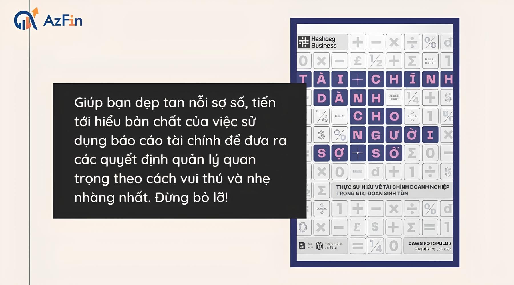 Cảm nhận chung về cuốn sách "Tài chính dành cho người sợ số"