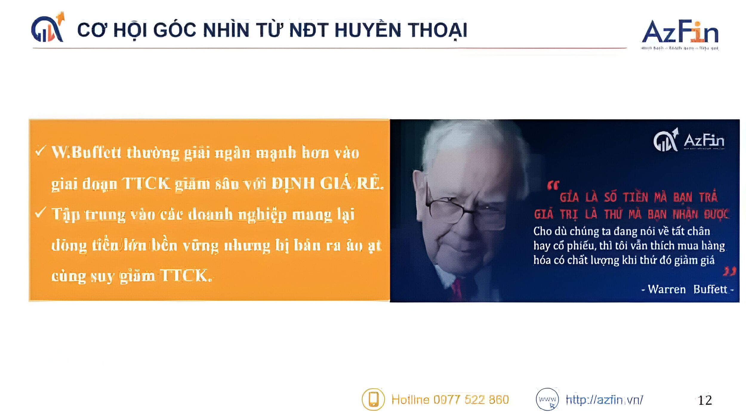 Cơ hội từ góc nhìn của nhà đầu tư huyền thoại Warren Buffett