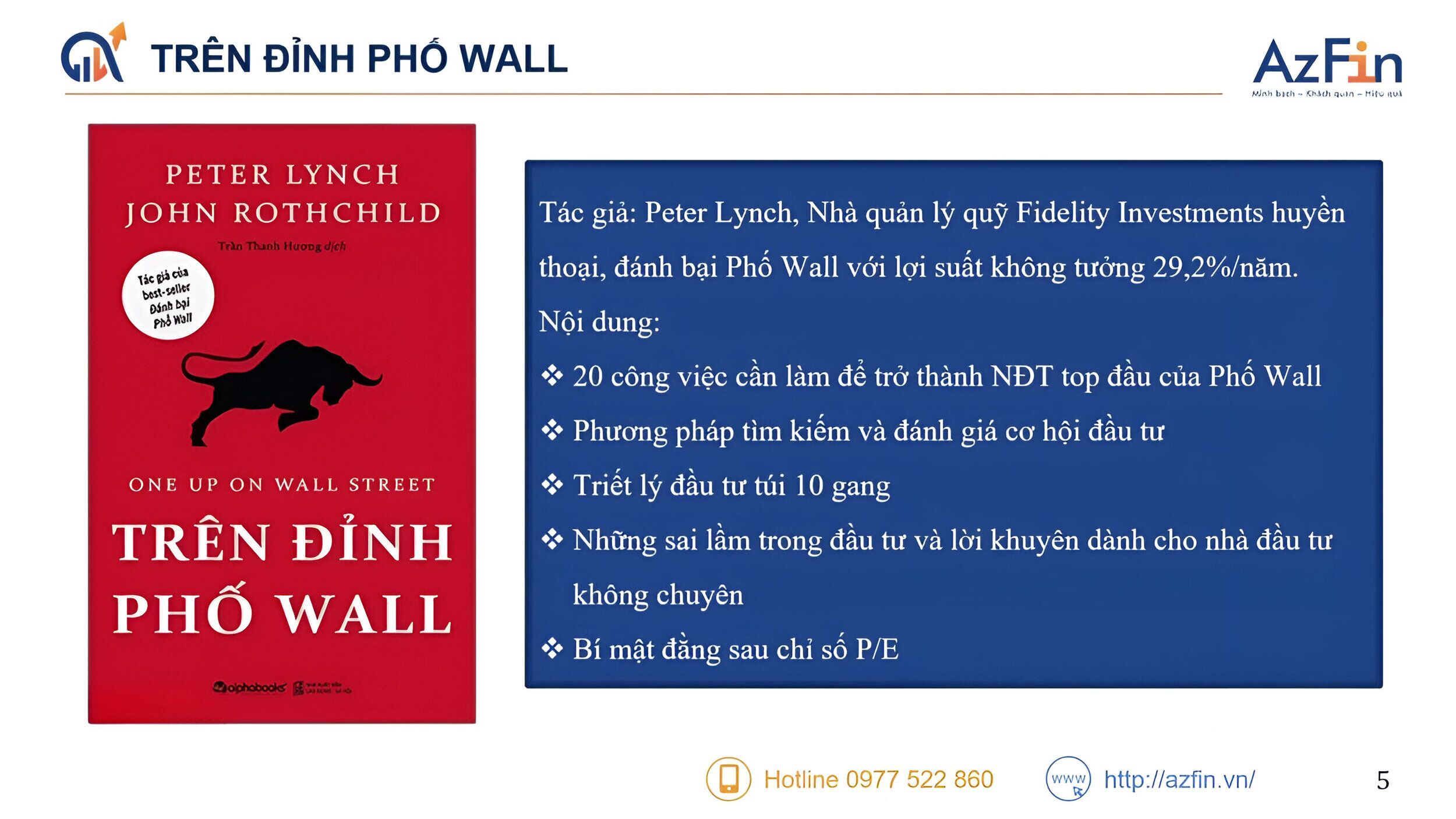Trên đỉnh phố Wall - Peter Lynch - Nhà quản lý quỹ Fidelity Investments