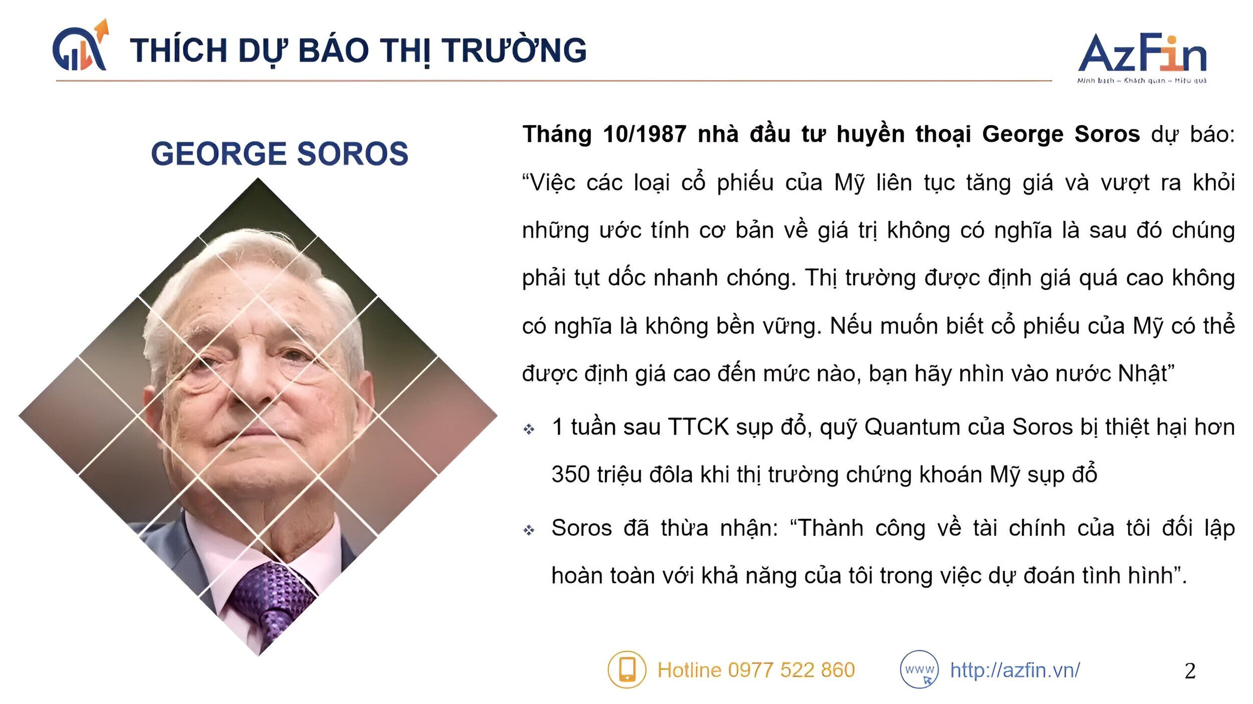 Thích dự báo thị trường