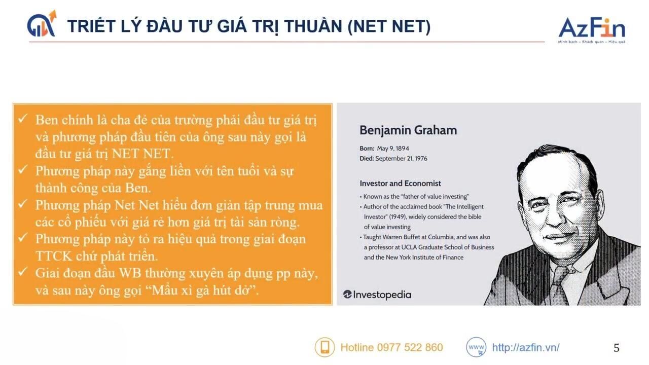 Triết lý đầu tư giá trị thuần (NET NET) 